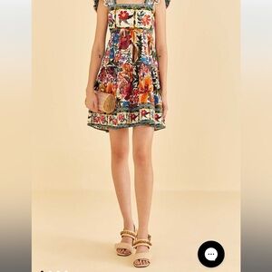 Farm Rio Tropical Yard Mini Dress M brand new